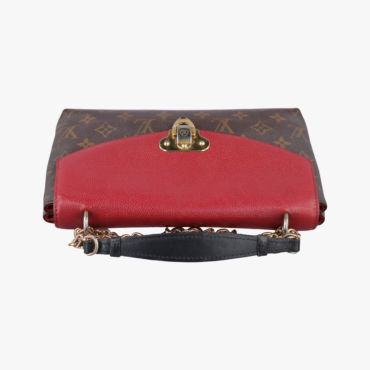Vintage Louis Vuitton SAINT PLACIDE brown×CERISE Monogram Canvas×calf leather M43713 shoulderbag | stylenewstar