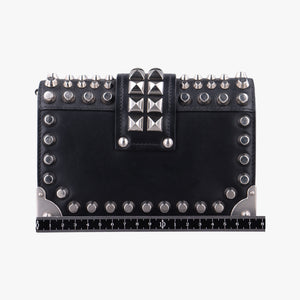 Pre-owned Prada Cahier Black Leather 1BH018 shoulderbag | stylenewstar