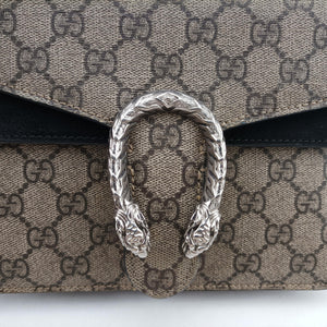 Pre-owned Gucci Dionysus beige×black PVC coated canvas × suede 421970 shoulderbag | stylenewstar