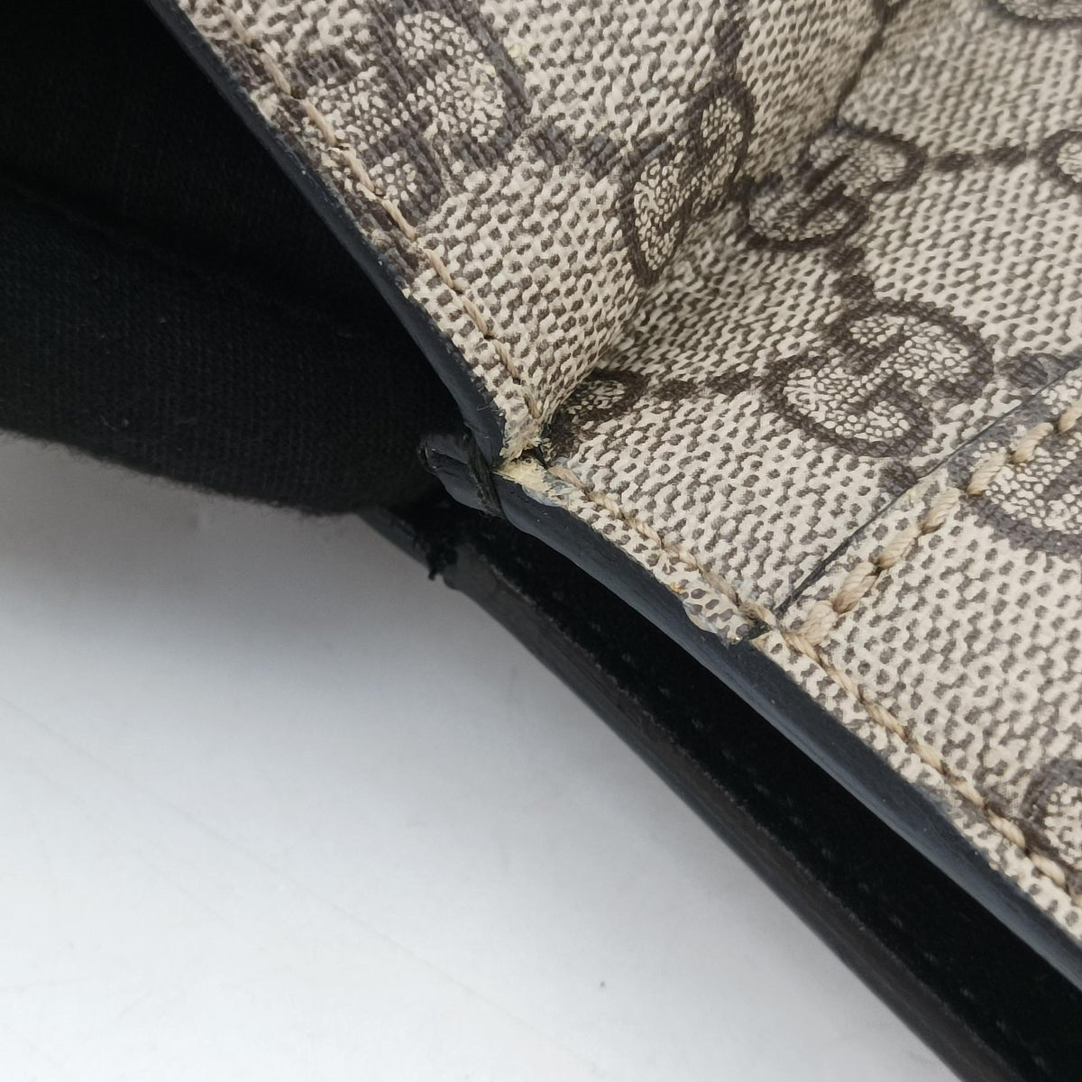 Pre-owned Gucci Dionysus beige×black PVC coated canvas × suede 421970 shoulderbag | stylenewstar