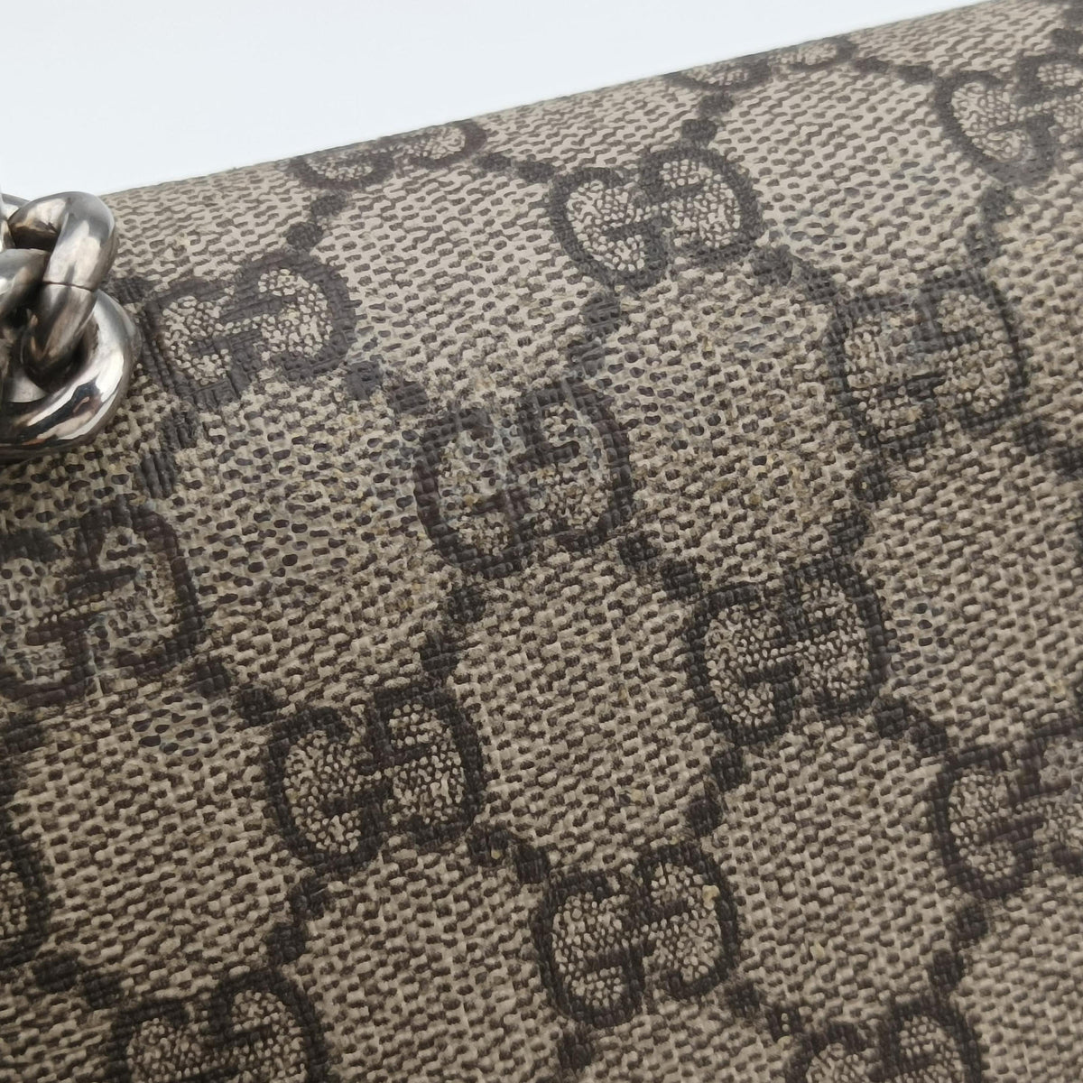Pre-owned Gucci Dionysus beige×black PVC coated canvas × suede 421970 shoulderbag | stylenewstar