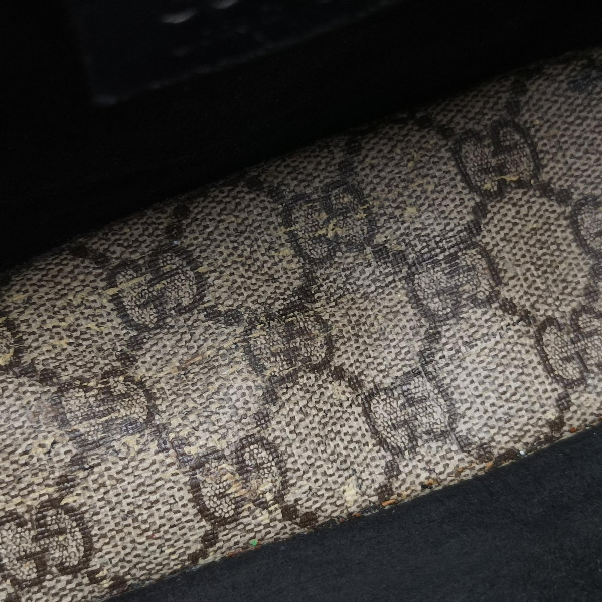 Pre-owned Gucci Dionysus beige×black PVC coated canvas × suede 421970 shoulderbag | stylenewstar