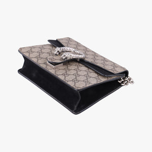 Pre-owned Gucci Dionysus beige×black PVC coated canvas × suede 421970 shoulderbag | stylenewstar