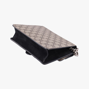 Pre-owned Gucci Dionysus beige×black PVC coated canvas × suede 421970 shoulderbag | stylenewstar