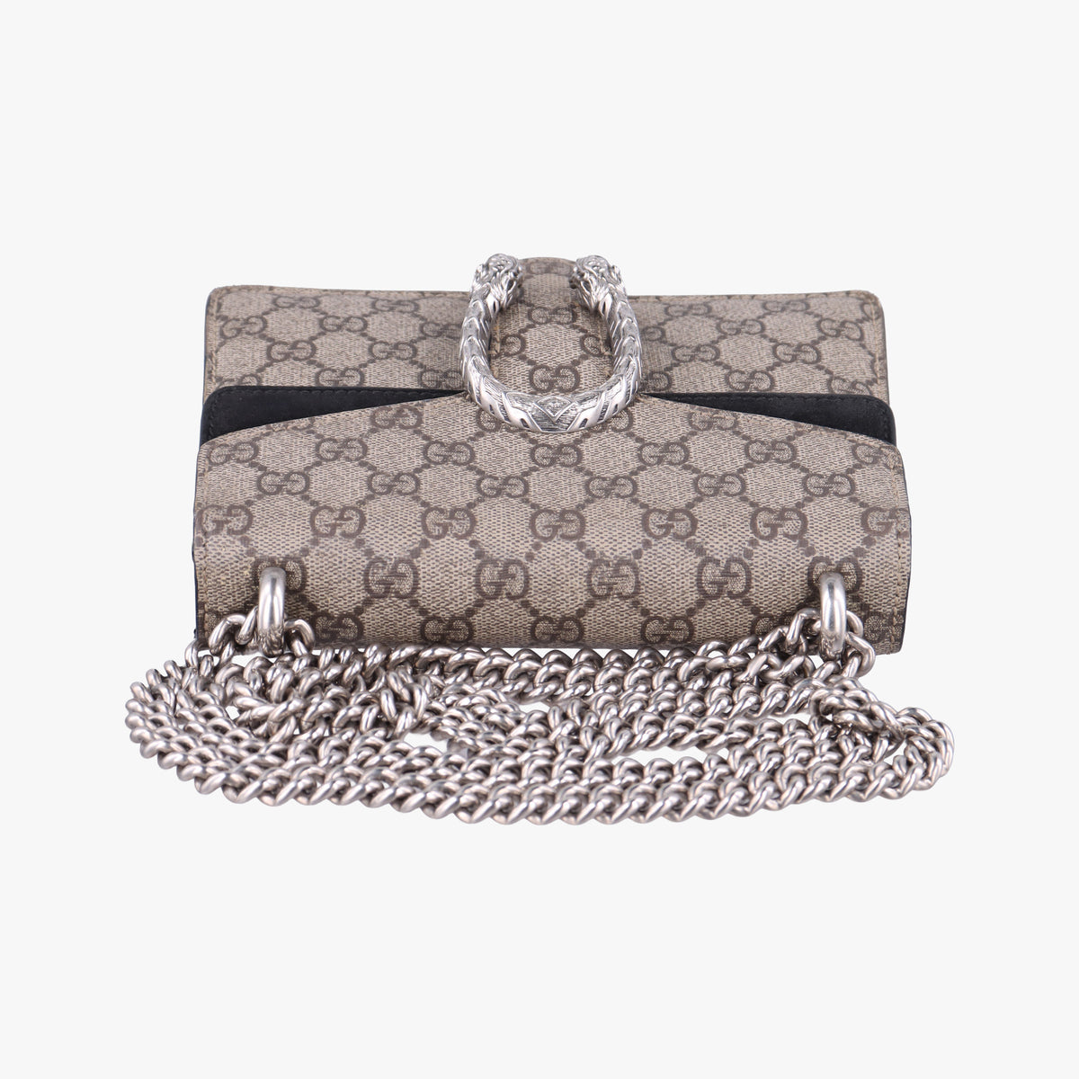 Pre-owned Gucci Dionysus beige×black PVC coated canvas × suede 421970 shoulderbag | stylenewstar