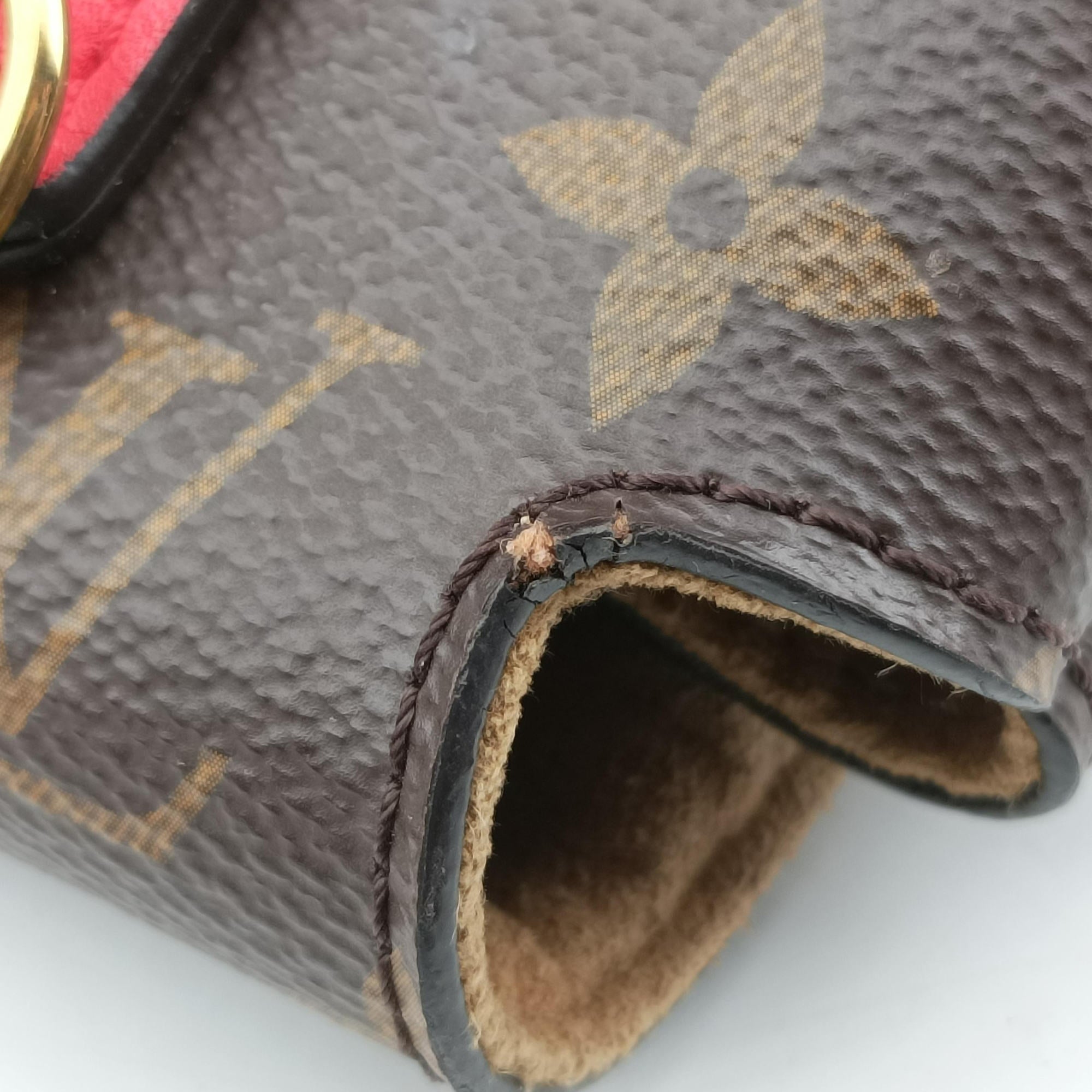 Pre-owned Louis Vuitton MARIGNAN Brown×COQUELICOT Monogram Canvas×calf leather M44544 shoulderbag | stylenewstar