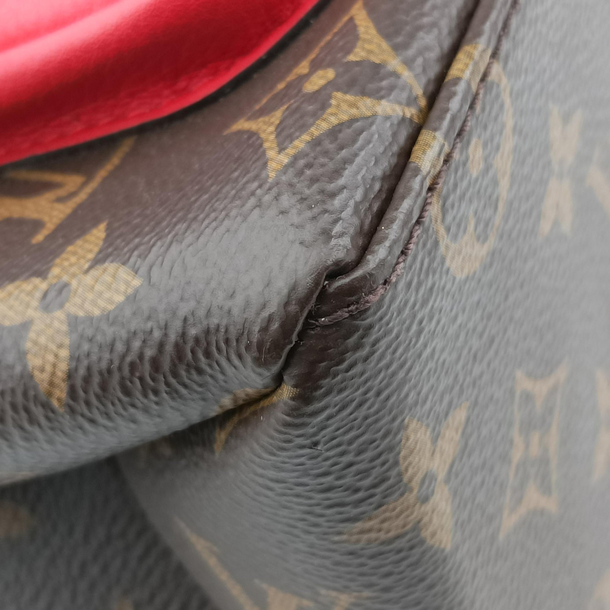 Pre-owned Louis Vuitton MARIGNAN Brown×COQUELICOT Monogram Canvas×calf leather M44544 shoulderbag | stylenewstar