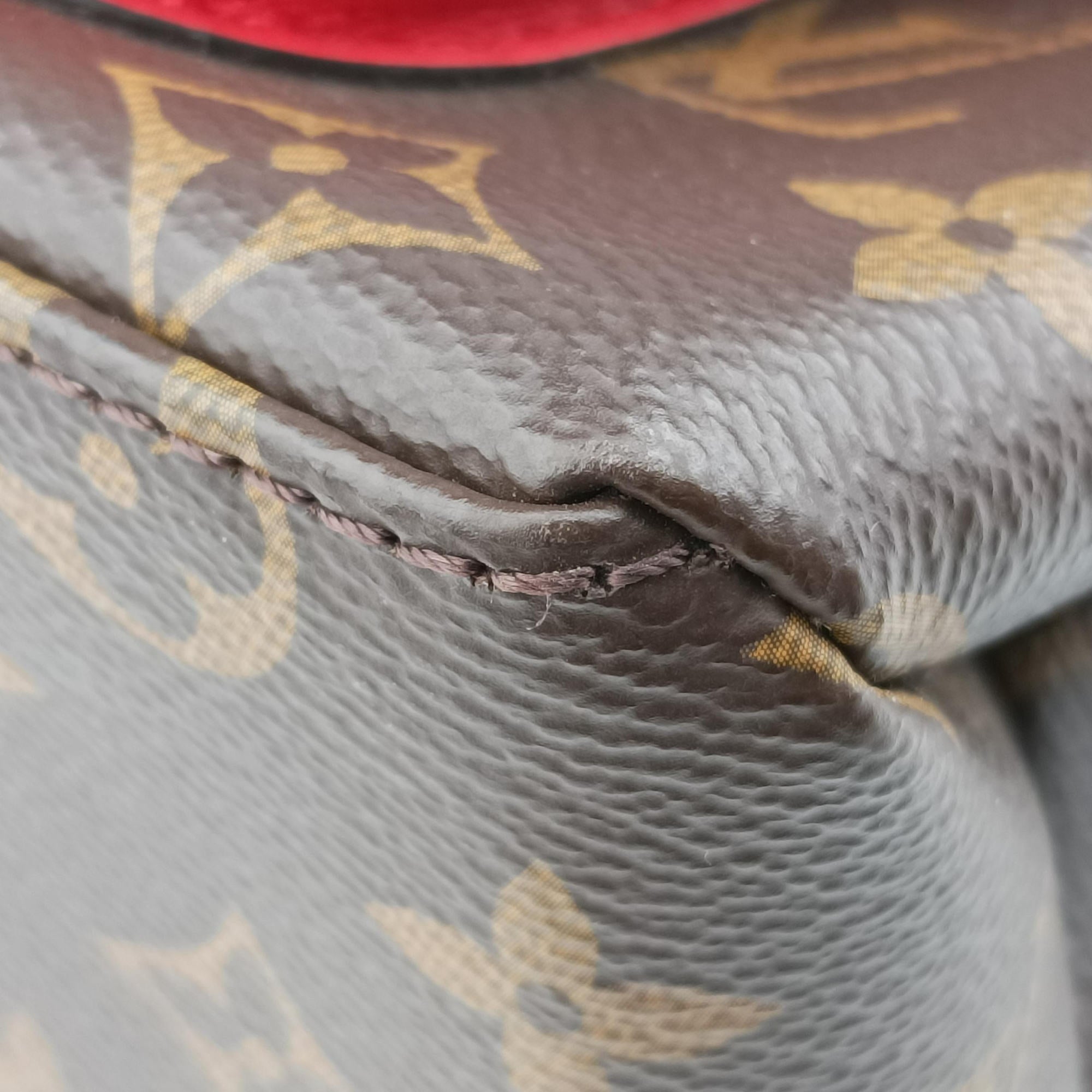 Pre-owned Louis Vuitton MARIGNAN Brown×COQUELICOT Monogram Canvas×calf leather M44544 shoulderbag | stylenewstar