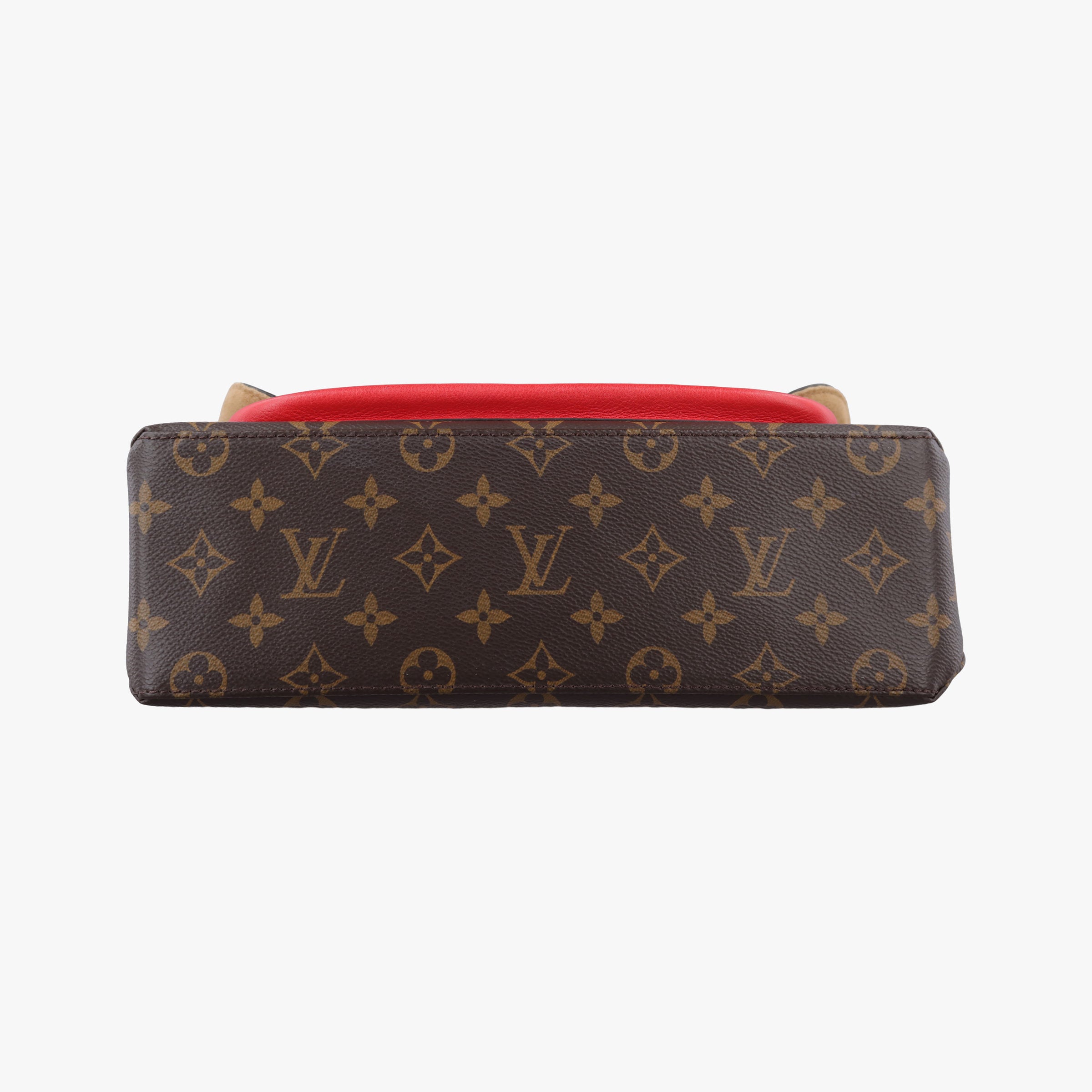 Pre-owned Louis Vuitton MARIGNAN Brown×COQUELICOT Monogram Canvas×calf leather M44544 shoulderbag | stylenewstar