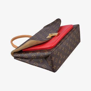 Pre-owned Louis Vuitton MARIGNAN Brown×COQUELICOT Monogram Canvas×calf leather M44544 shoulderbag | stylenewstar