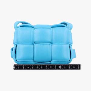 Pre-owned Bottega Veneta candy cassette Blue Leather  shoulderbag | stylenewstar