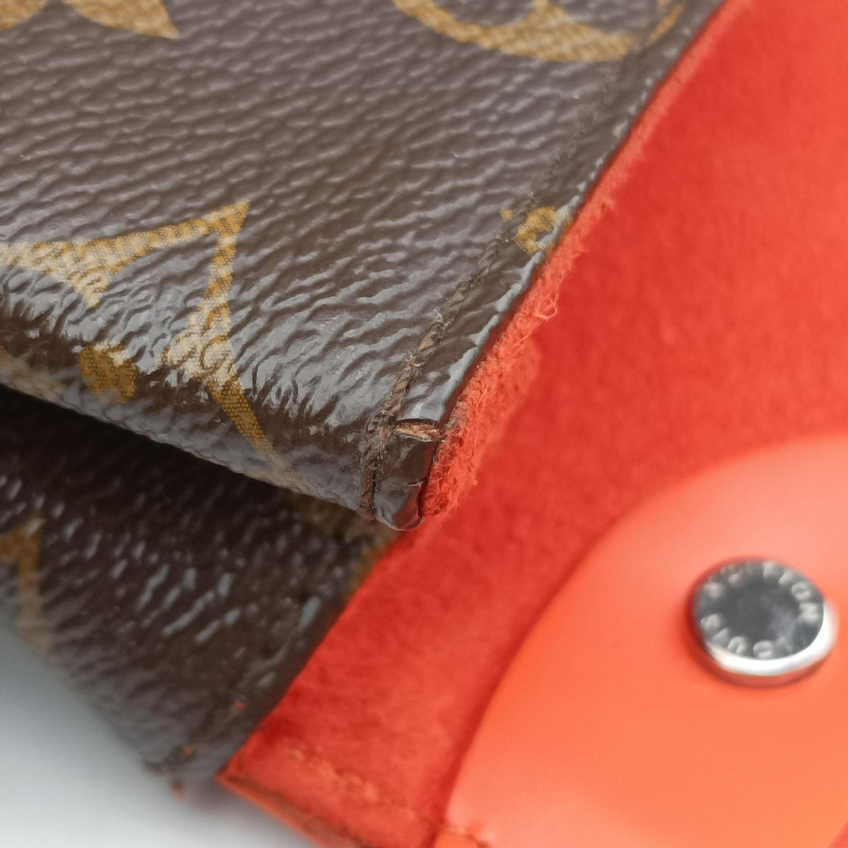 Pre-owned Louis Vuitton SAINT MICHEL Monogram/Brown x Orange Monogram Canvas×epi  shoulderbag | stylenewstar