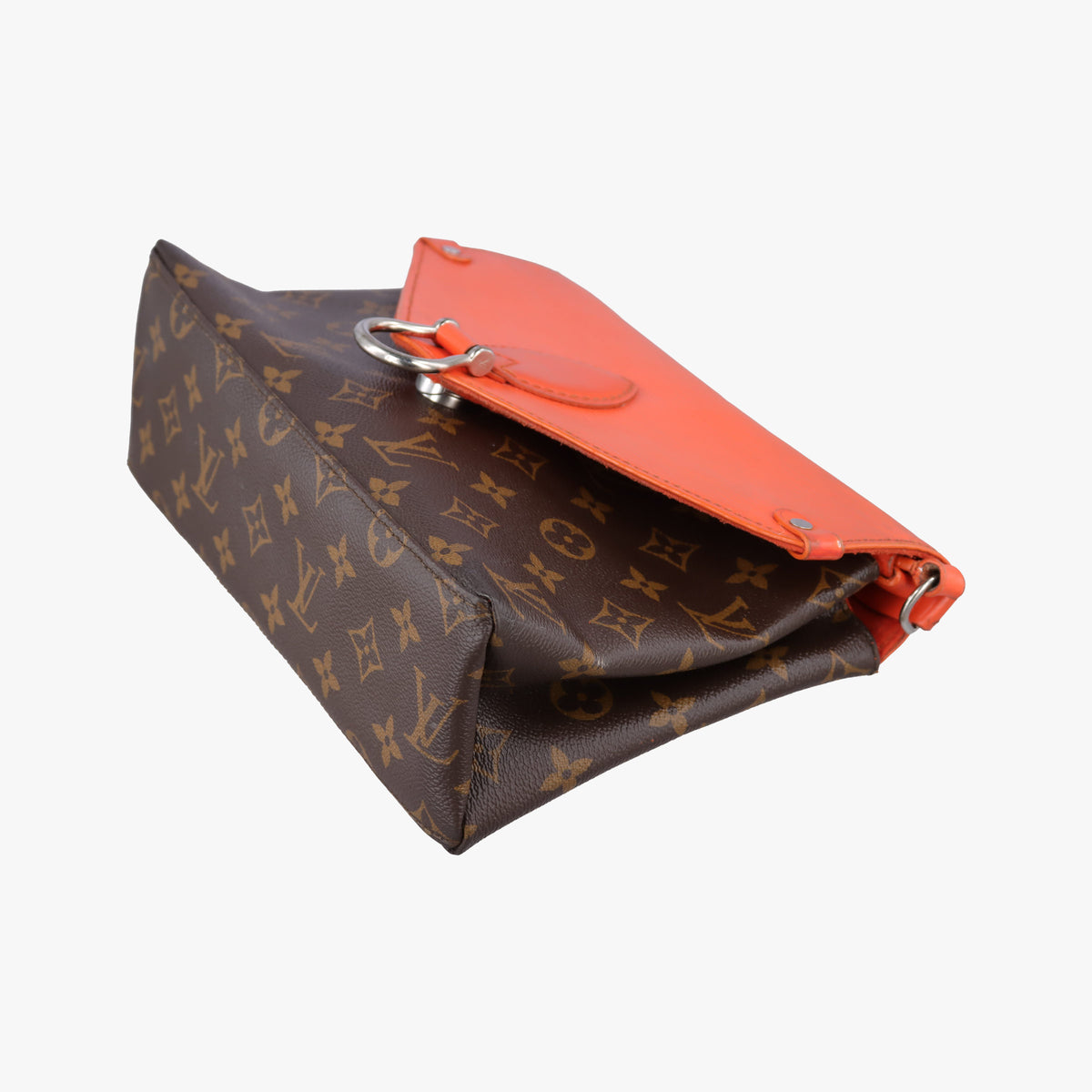 Pre-owned Louis Vuitton SAINT MICHEL Monogram/Brown x Orange Monogram Canvas×epi  shoulderbag | stylenewstar