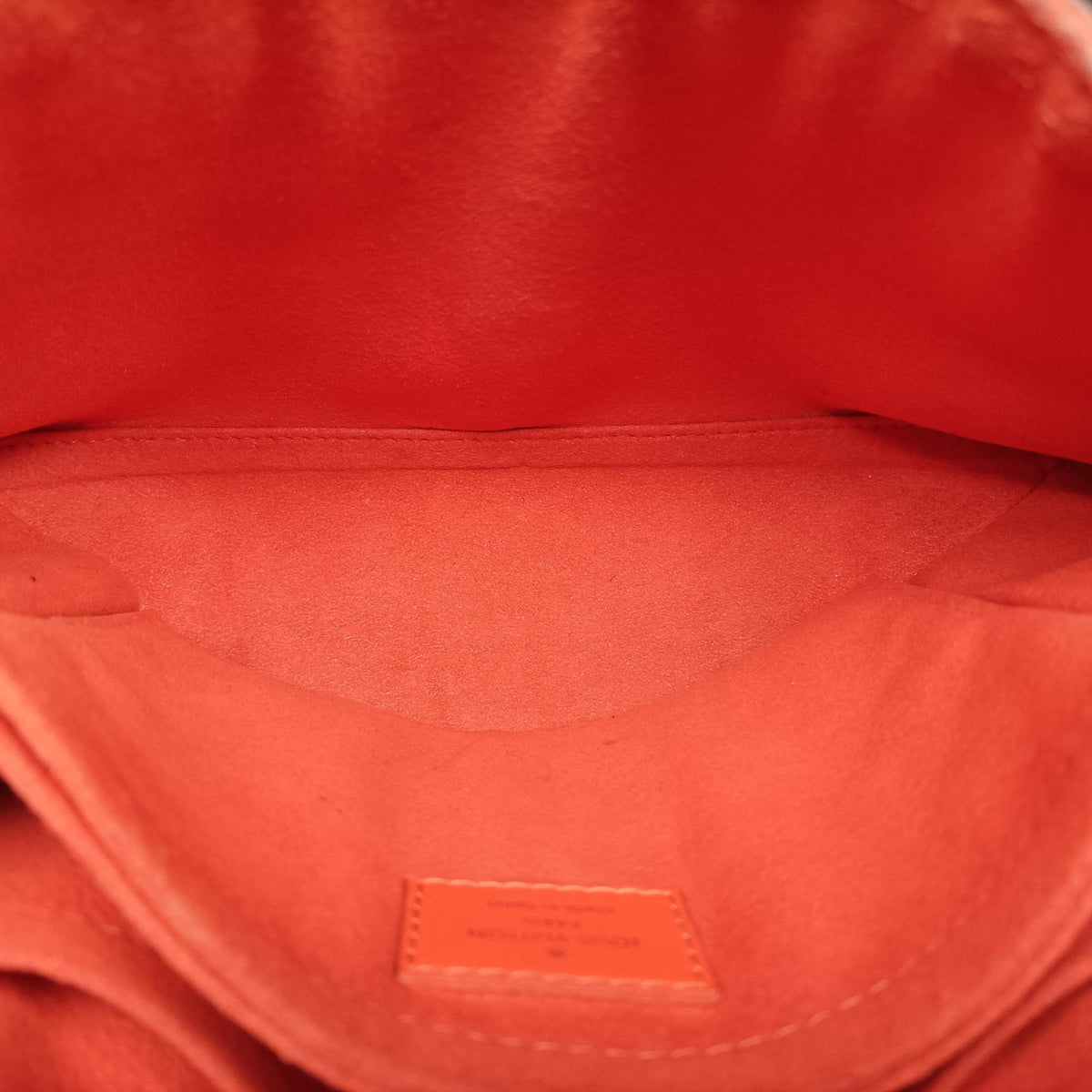 Pre-owned Louis Vuitton SAINT MICHEL Monogram/Brown x Orange Monogram Canvas×epi  shoulderbag | stylenewstar