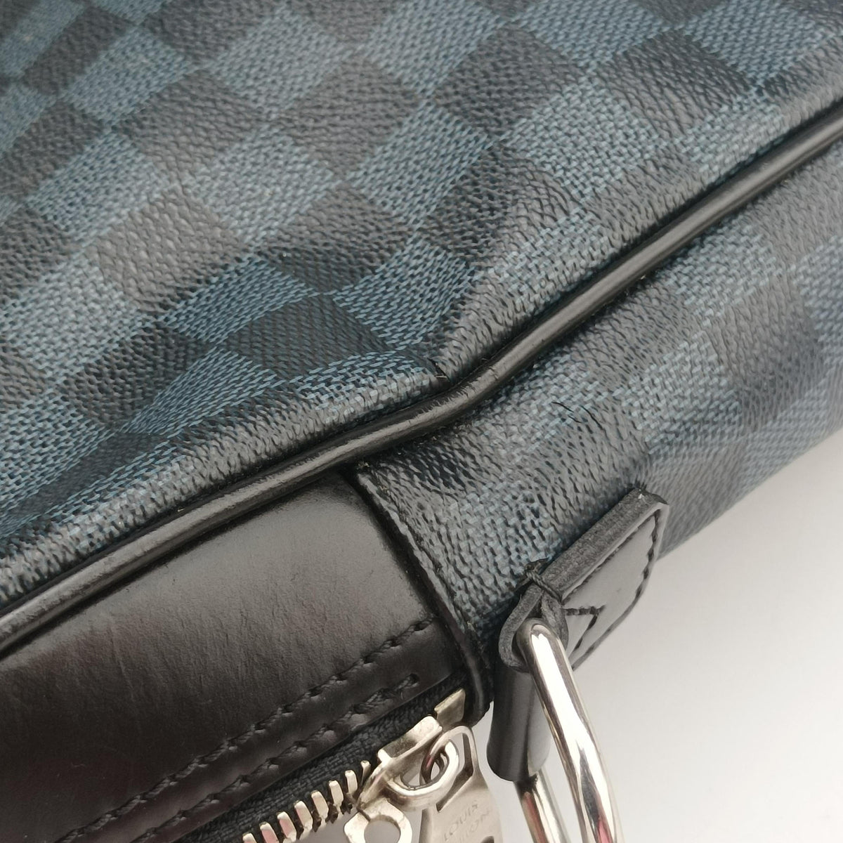 Pre-owned Louis Vuitton Porte-Documents Business Cobalt×Noir Damier canvas N41347 handbag | stylenewstar