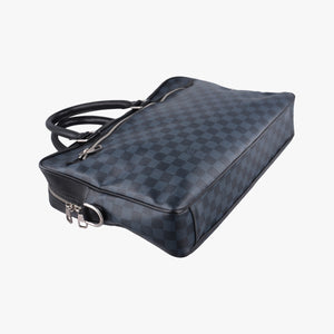 Pre-owned Louis Vuitton Porte-Documents Business Cobalt×Noir Damier canvas N41347 handbag | stylenewstar