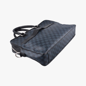 Pre-owned Louis Vuitton Porte-Documents Business Cobalt×Noir Damier canvas N41347 handbag | stylenewstar