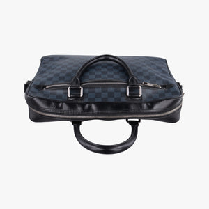 Pre-owned Louis Vuitton Porte-Documents Business Cobalt×Noir Damier canvas N41347 handbag | stylenewstar