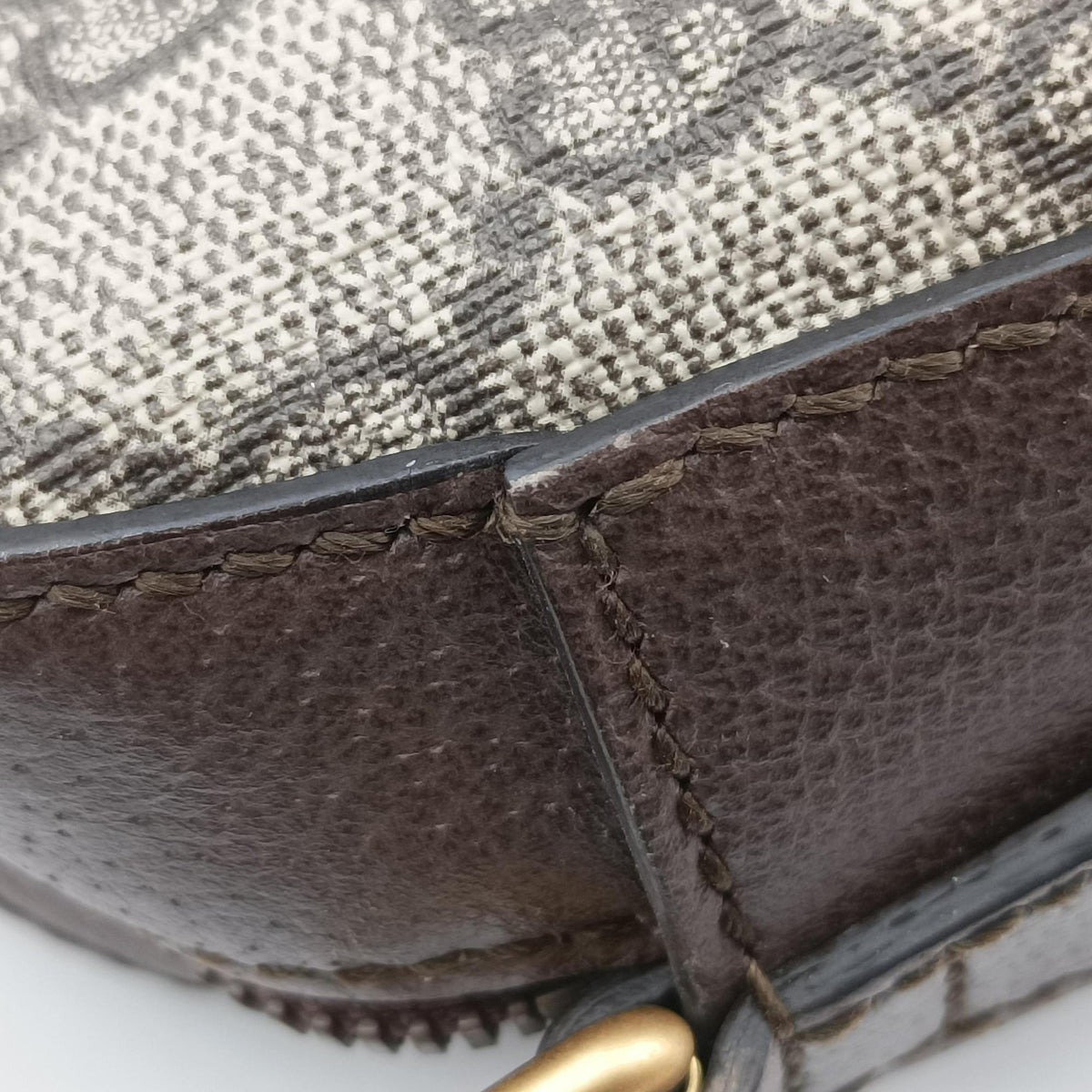 Pre-owned Gucci Neo Vintage Messenger beige×brown PVC coated canvas×Leather 476466 shoulderbag | stylenewstar