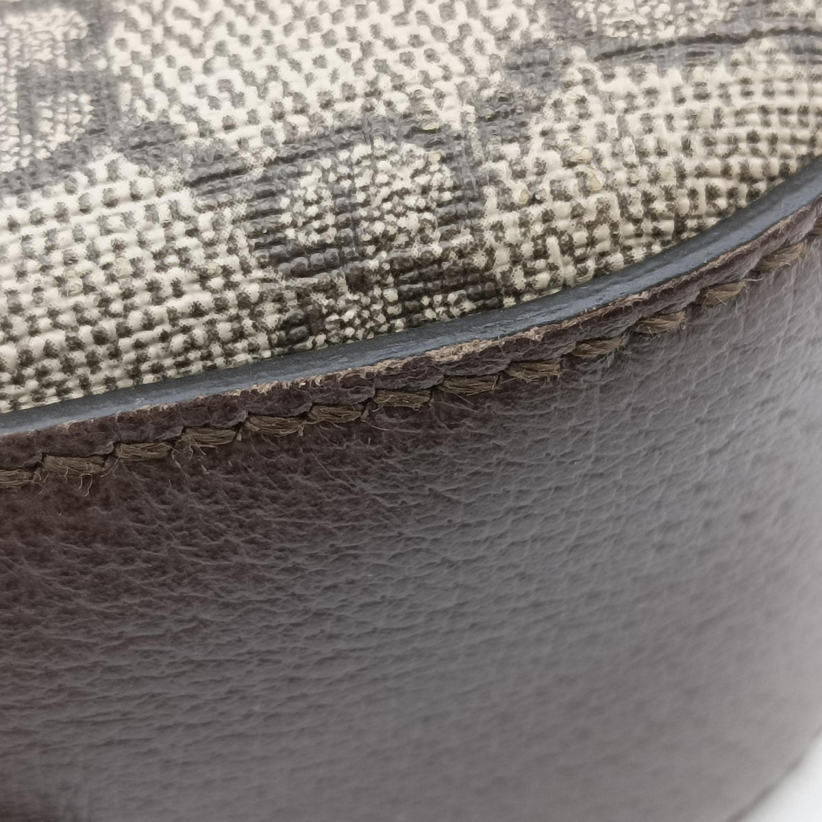 Pre-owned Gucci Neo Vintage Messenger beige×brown PVC coated canvas×Leather 476466 shoulderbag | stylenewstar