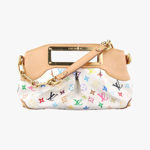 Pre-owned Louis Vuitton JUDY PM white Monogram Multicolor M40257 shoulderbag | stylenewstar