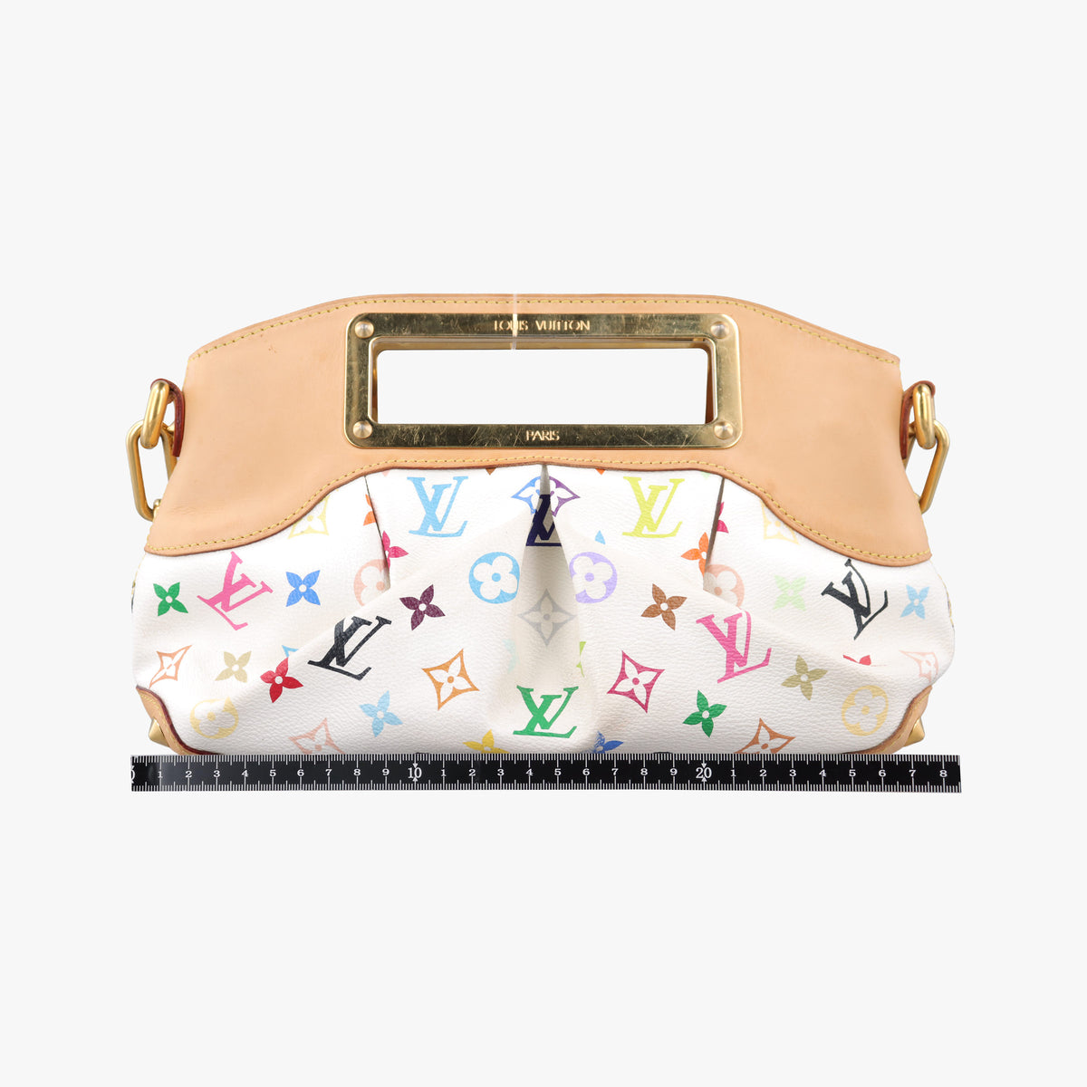 Pre-owned Louis Vuitton JUDY PM white Monogram Multicolor M40257 shoulderbag | stylenewstar