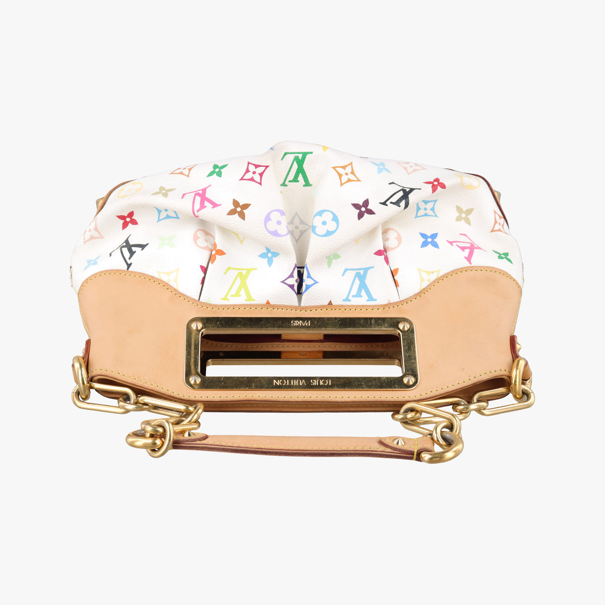 Pre-owned Louis Vuitton JUDY PM white Monogram Multicolor M40257 shoulderbag | stylenewstar