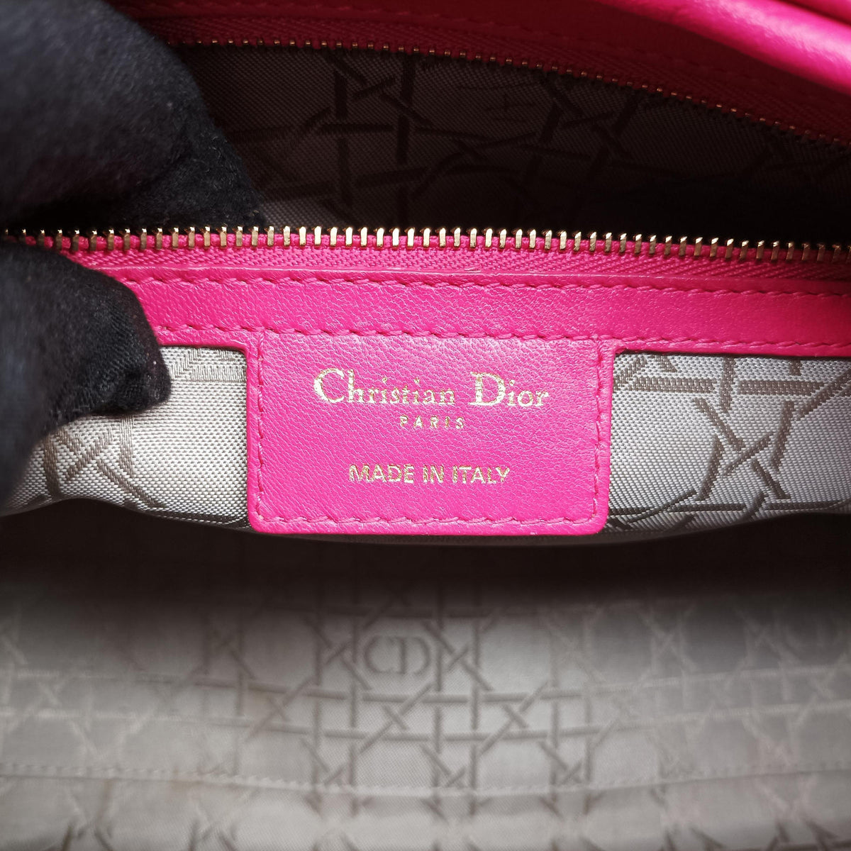 Pre-owned Christian Dior Lady dior Rose Lambskin  handbag | stylenewstar