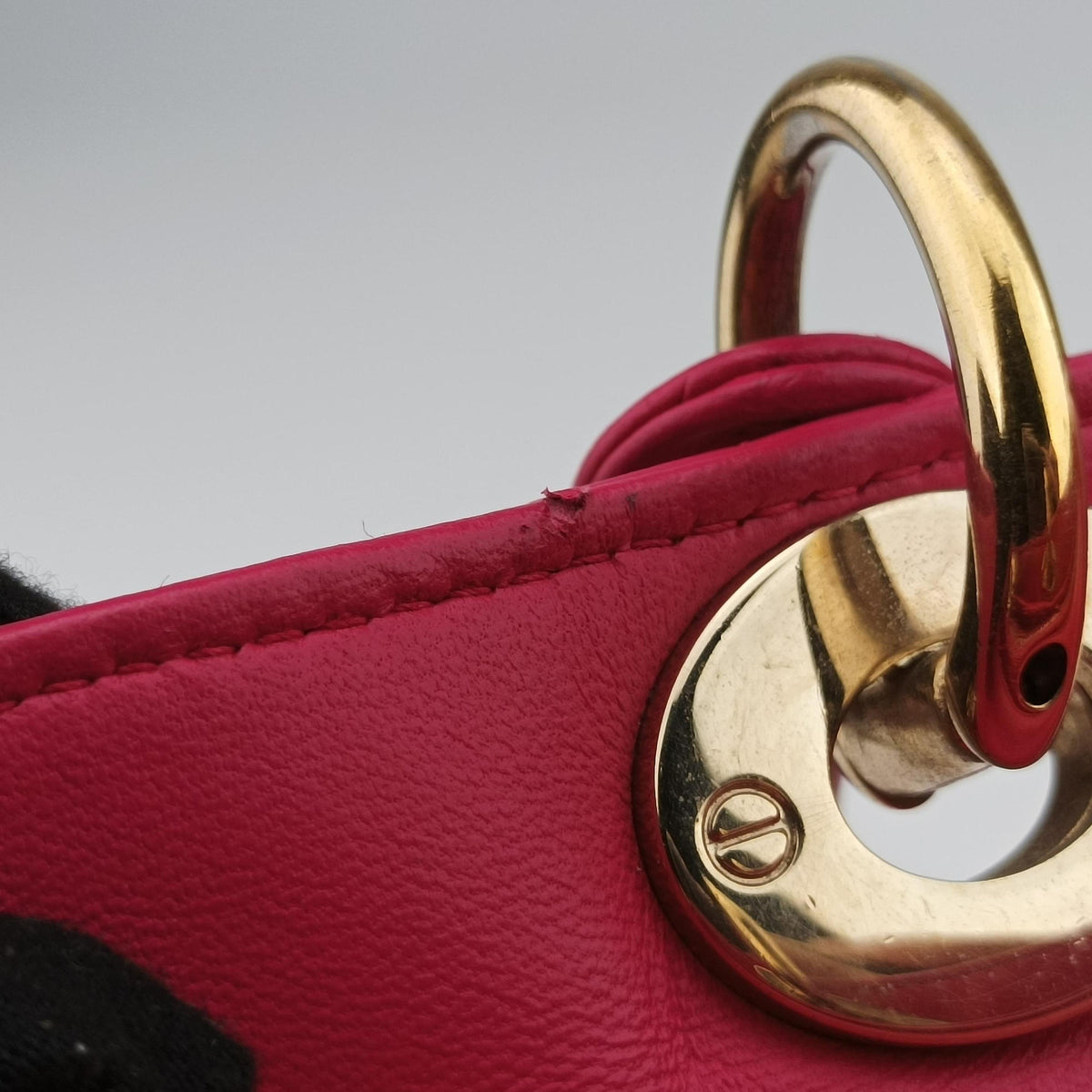 Pre-owned Christian Dior Lady dior Rose Lambskin  handbag | stylenewstar