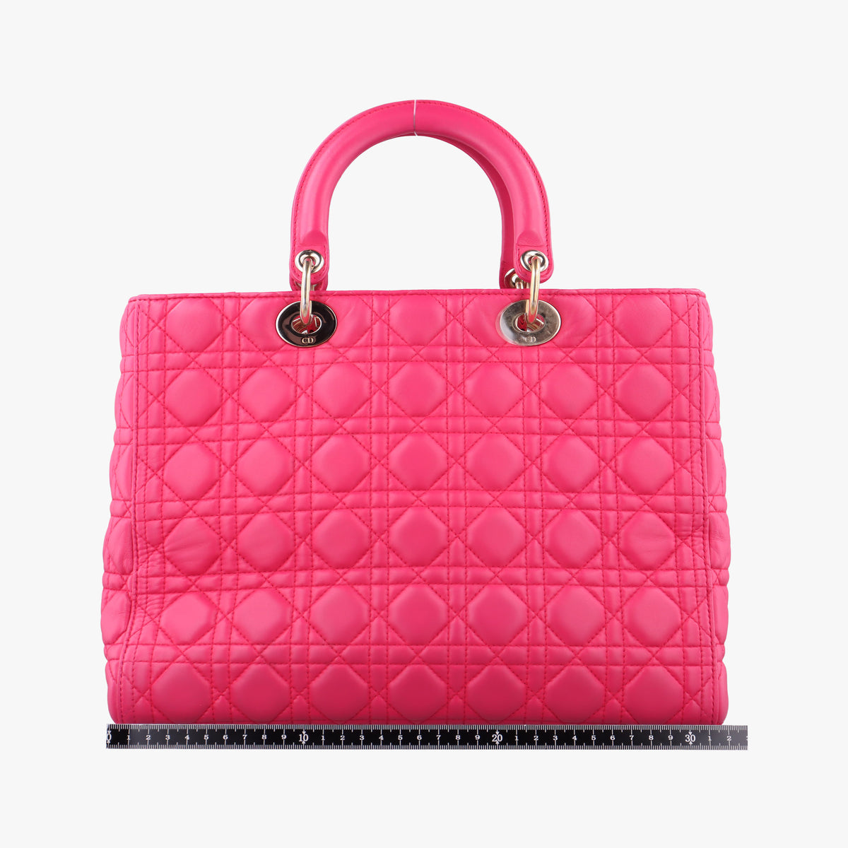 Pre-owned Christian Dior Lady dior Rose Lambskin  handbag | stylenewstar