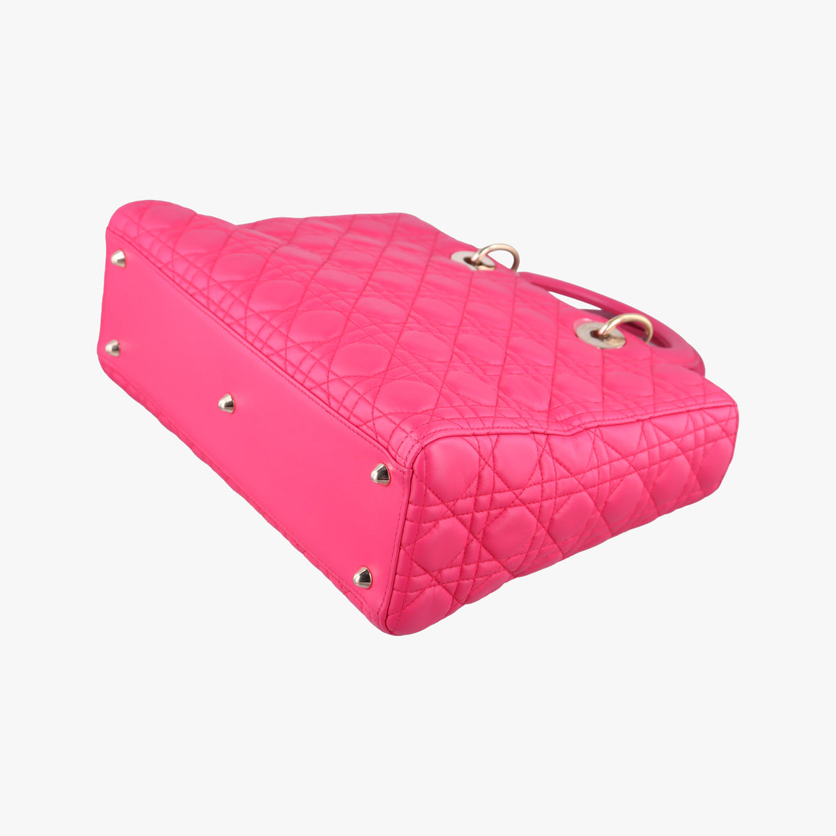 Pre-owned Christian Dior Lady dior Rose Lambskin  handbag | stylenewstar