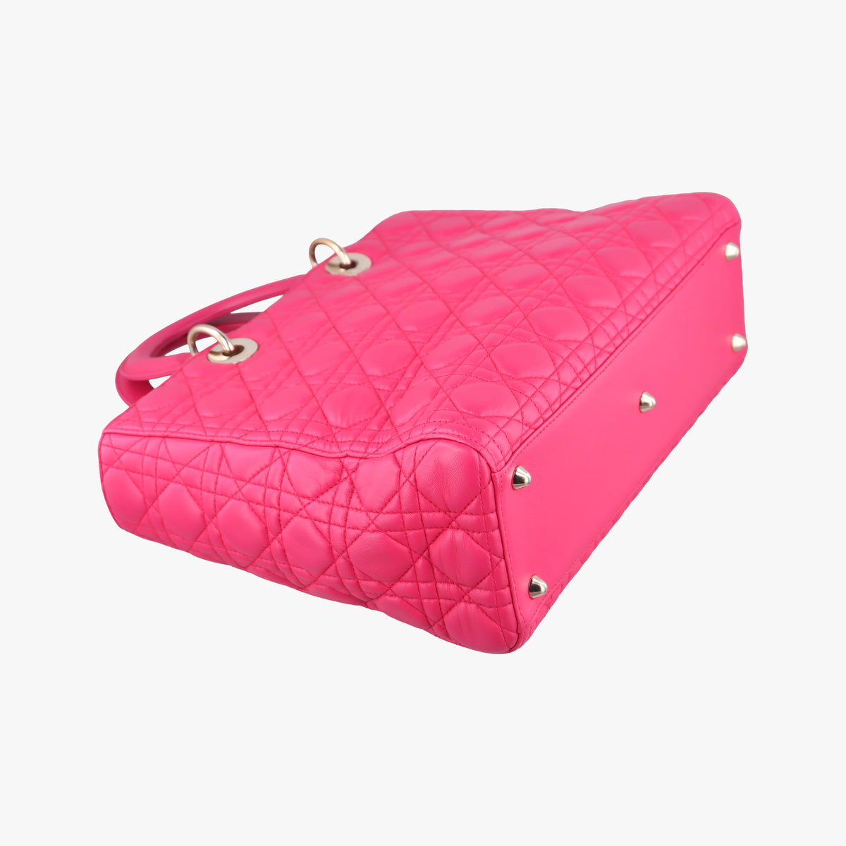 Pre-owned Christian Dior Lady dior Rose Lambskin  handbag | stylenewstar
