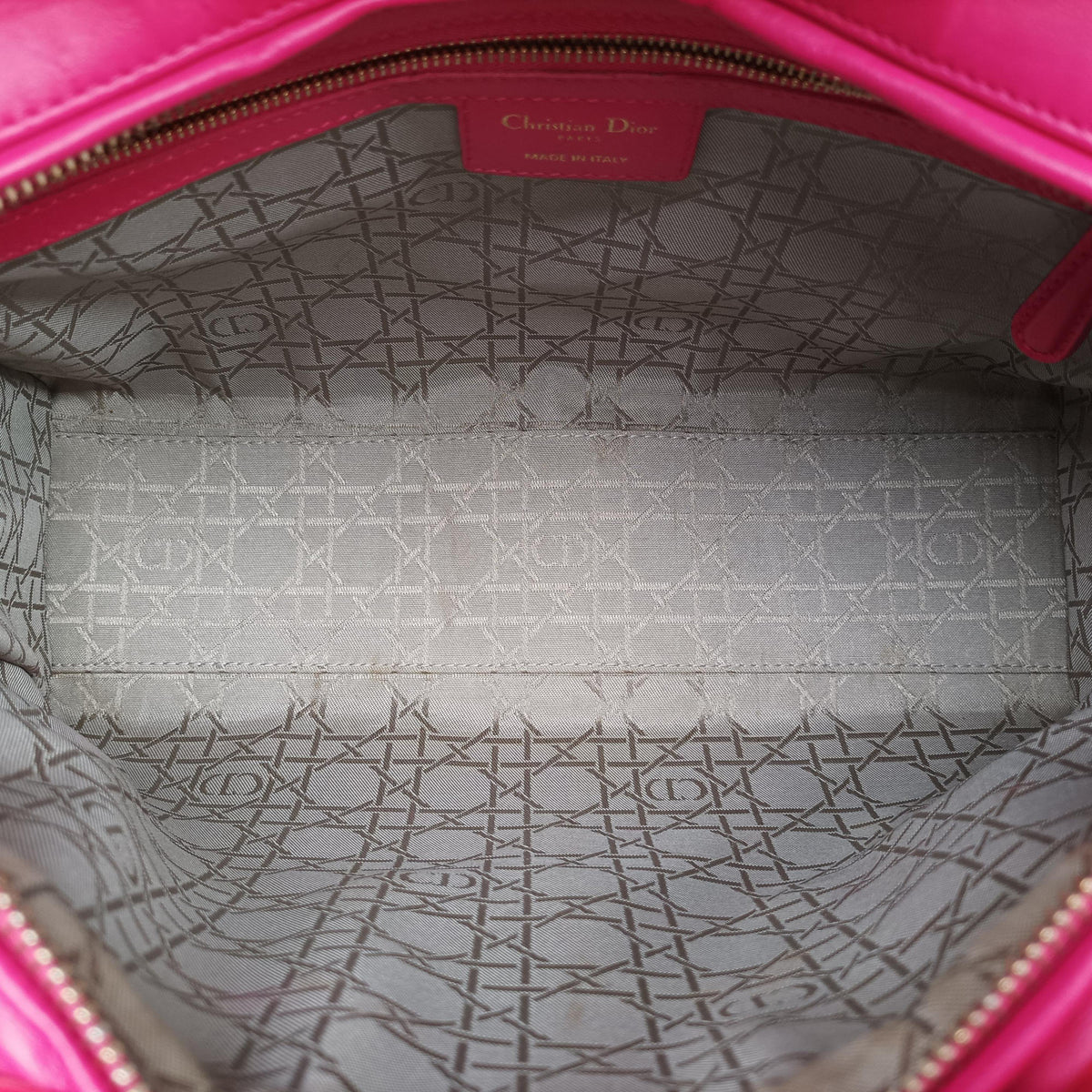 Pre-owned Christian Dior Lady dior Rose Lambskin  handbag | stylenewstar
