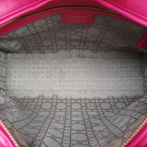Pre-owned Christian Dior Lady dior Rose Lambskin  handbag | stylenewstar