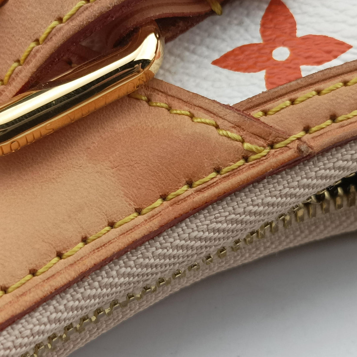 Pre-owned Louis Vuitton GRETA white Monogram Multicolor M40195 handbag | stylenewstar