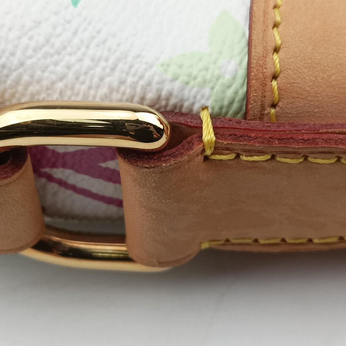 Pre-owned Louis Vuitton GRETA white Monogram Multicolor M40195 handbag | stylenewstar