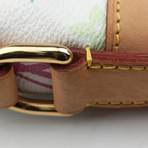 Pre-owned Louis Vuitton GRETA white Monogram Multicolor M40195 handbag | stylenewstar
