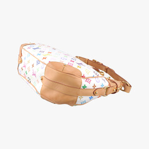 Pre-owned Louis Vuitton GRETA white Monogram Multicolor M40195 handbag | stylenewstar