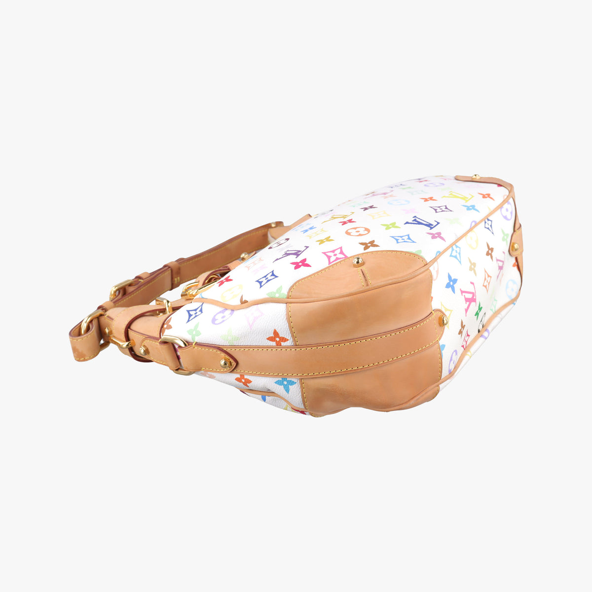 Pre-owned Louis Vuitton GRETA white Monogram Multicolor M40195 handbag | stylenewstar