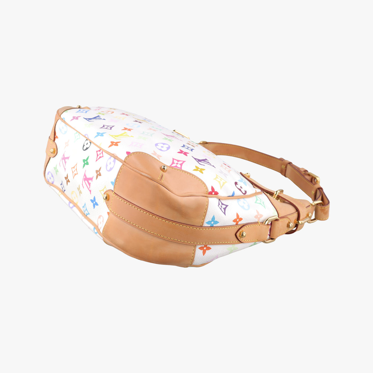 Pre-owned Louis Vuitton GRETA white Monogram Multicolor M40195 handbag | stylenewstar
