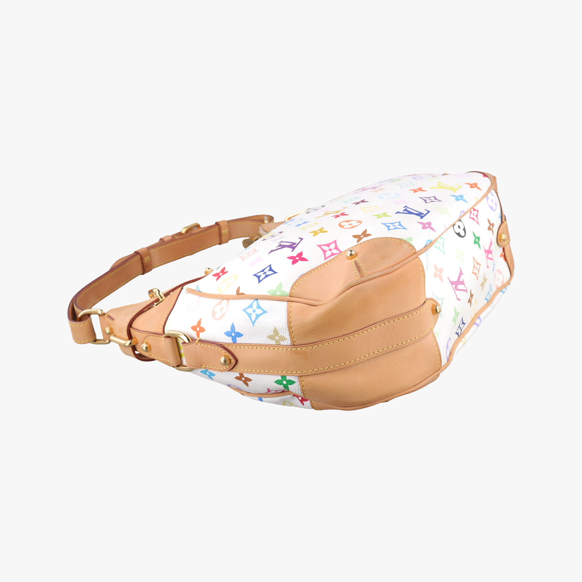 Pre-owned Louis Vuitton GRETA white Monogram Multicolor M40195 handbag | stylenewstar