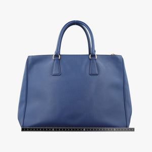 Pre-owned Prada Galleria Blue SAFFIANO Leather BN2274 handbag | stylenewstar
