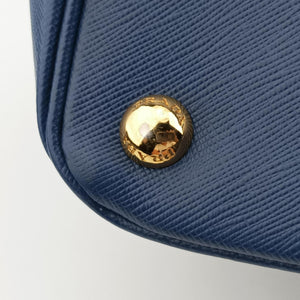 Pre-owned Prada Galleria Blue SAFFIANO Leather BN2274 handbag | stylenewstar