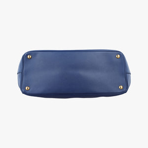 Pre-owned Prada Galleria Blue SAFFIANO Leather BN2274 handbag | stylenewstar