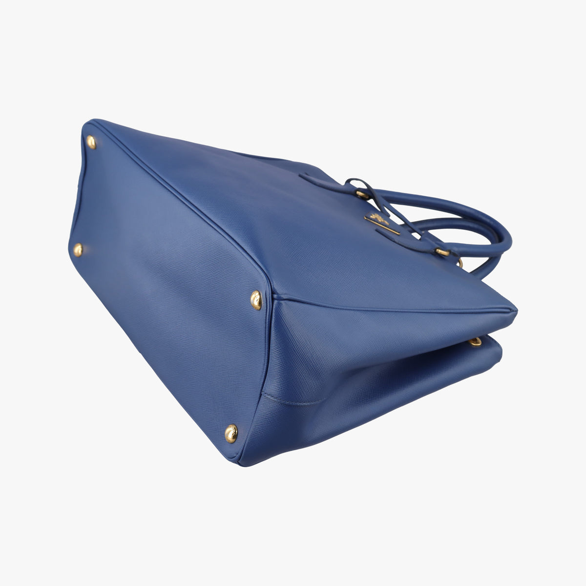 Pre-owned Prada Galleria Blue SAFFIANO Leather BN2274 handbag | stylenewstar