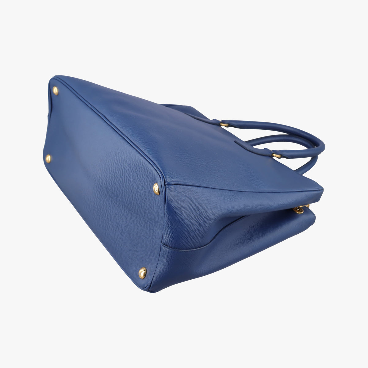 Pre-owned Prada Galleria Blue SAFFIANO Leather BN2274 handbag | stylenewstar