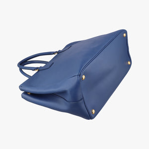 Pre-owned Prada Galleria Blue SAFFIANO Leather BN2274 handbag | stylenewstar