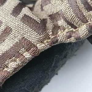 Pre-owned Fendi Mama Baguette Zucchino Brown Canvas×Leather 8BR001 shoulderbag | stylenewstar