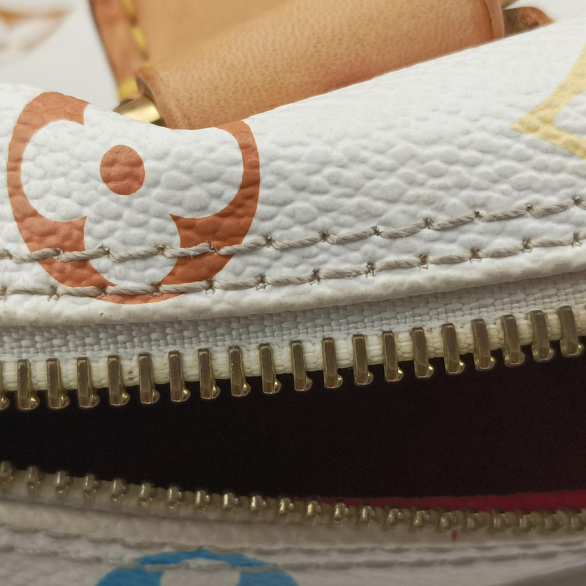 Pre-owned Louis Vuitton Speedy 30 white Monogram Multicolor M92643 handbag | stylenewstar