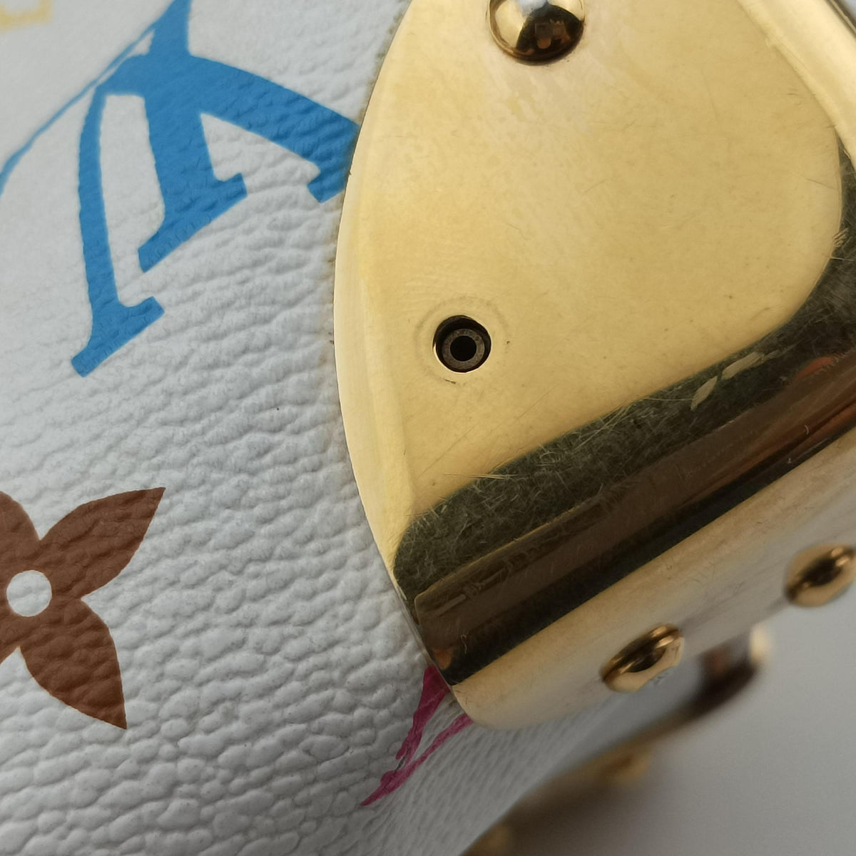 Pre-owned Louis Vuitton Speedy 30 white Monogram Multicolor M92643 handbag | stylenewstar